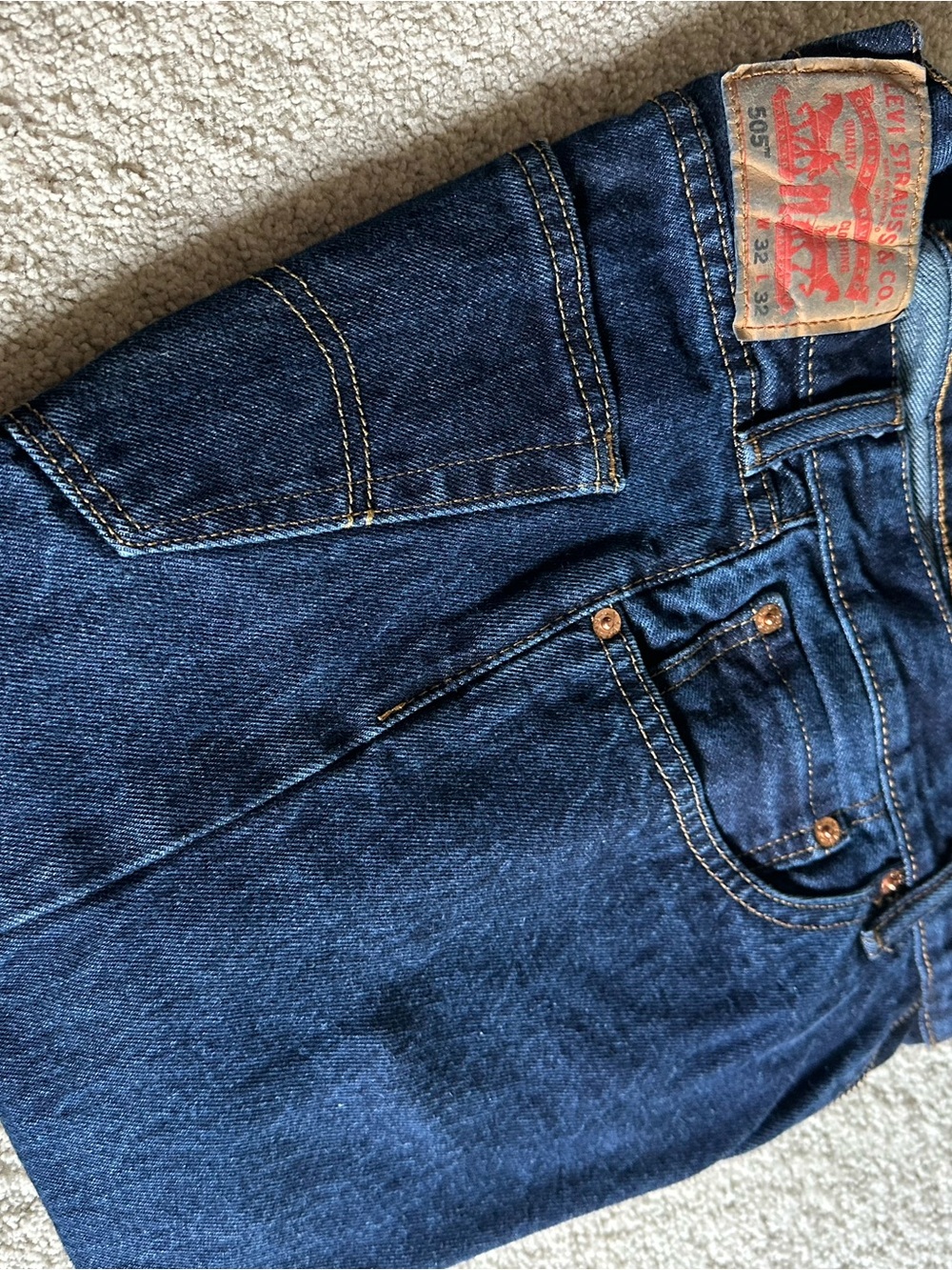 Levi's 505 Straight-Leg Men's Jeans in Deep Indigo